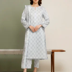 Unstitched Light Blue Printed Lawn 3 Piece – EWU5A1-35158-3P